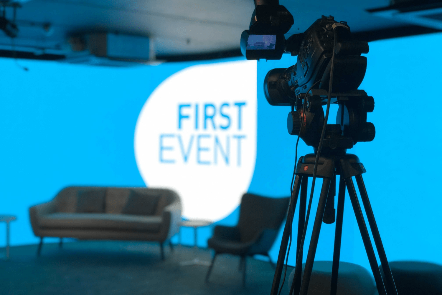 virtual and hybrid event set up in studio