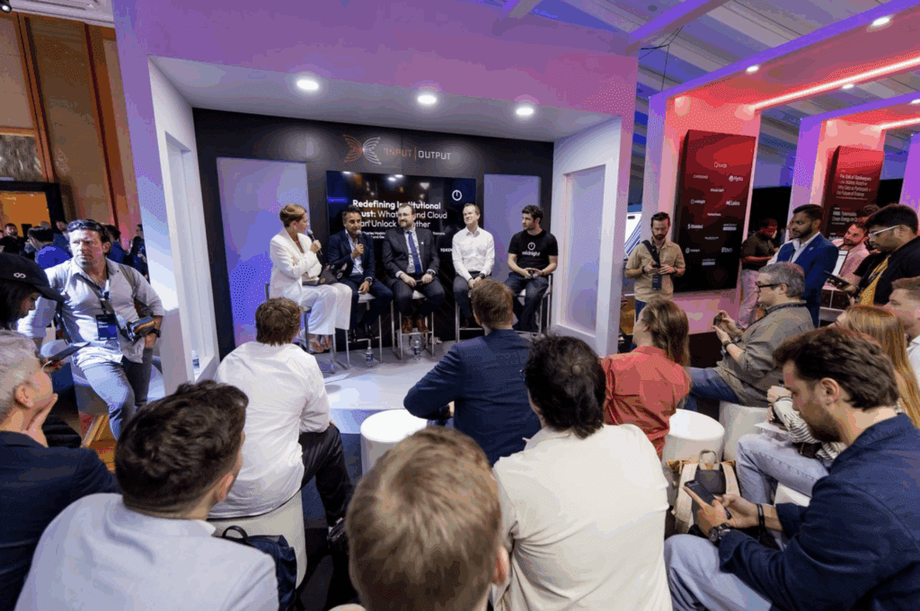 Expo stand build at Token2049 featuring interactive product demos and live content.